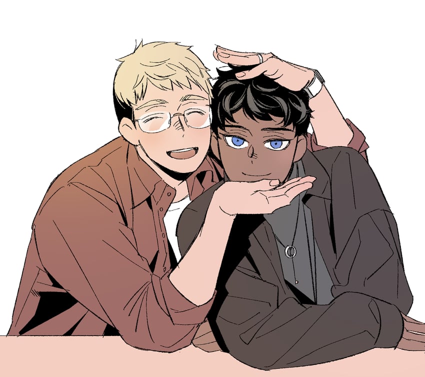 laios touden and kabru (dungeon meshi) drawn by daki_info