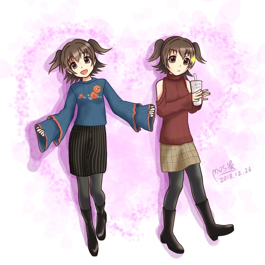 akagi miria (idolmaster and 1 more) drawn by h_mos