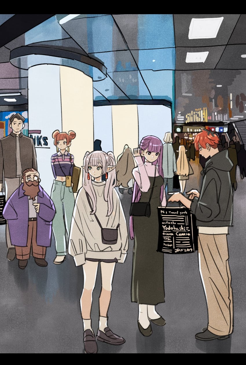 frieren, fern, stark, serie, sense, and 4 more (sousou no frieren) drawn by takeuchi_ryousuke