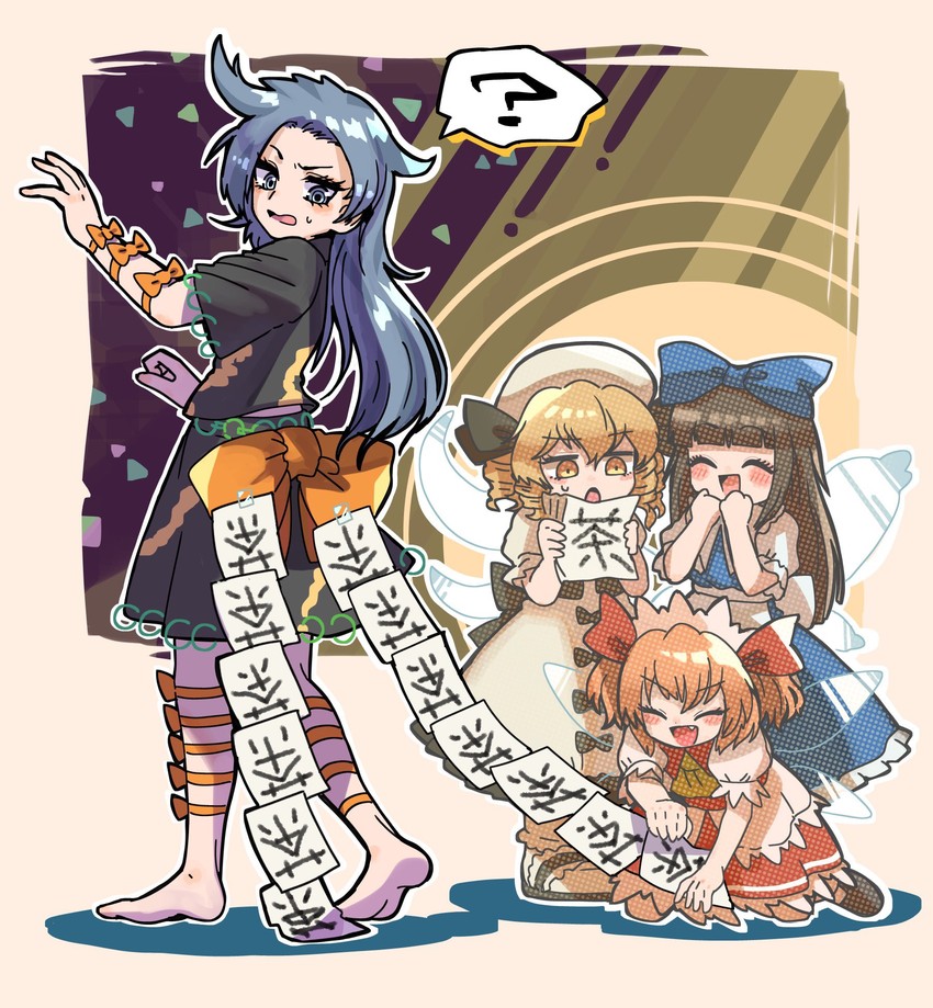 star sapphire, luna child, sunny milk, and himemushi momoyo (touhou) drawn by howhow_notei
