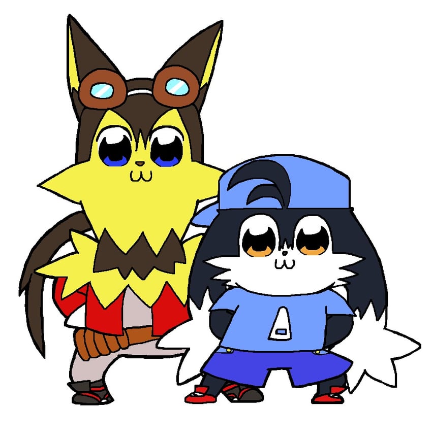 klonoa and guntz (poptepipic and 1 more) drawn by malahaya