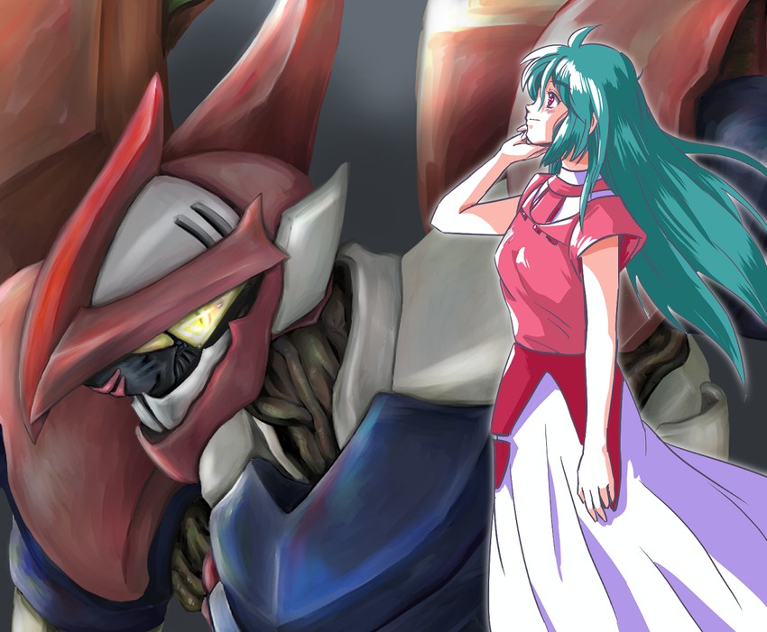 billbine and ciela lapana (seisenshi dunbine) drawn by taka_two