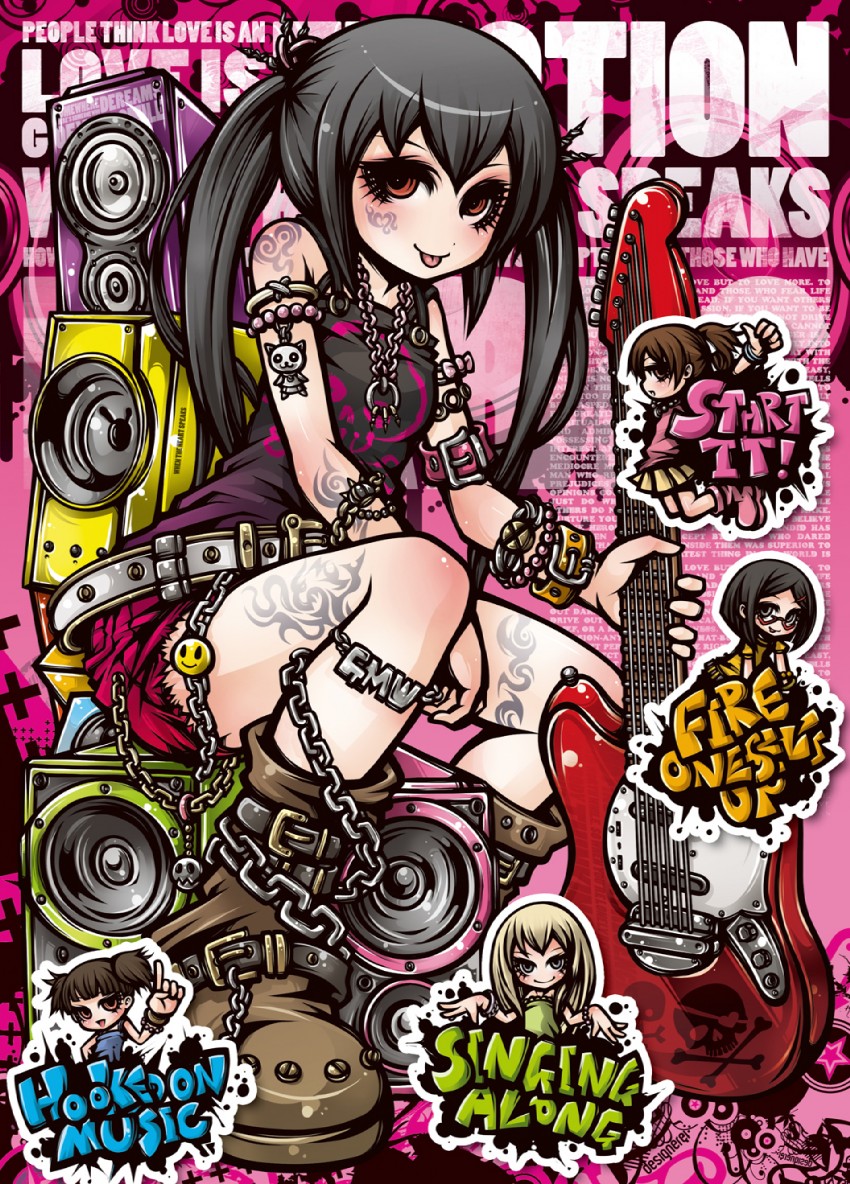 nakano azusa, hirasawa ui, suzuki jun, saitou sumire, and okuda nao (k-on! and 1 more) drawn by project.c.k.