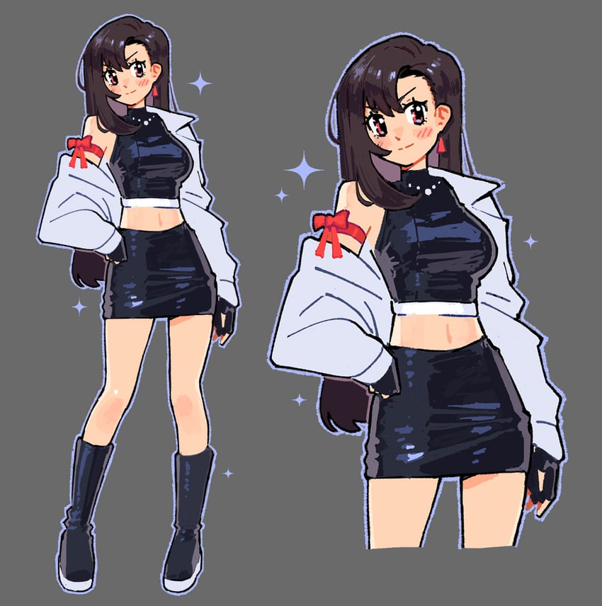 tifa lockhart (final fantasy and 1 more) drawn by kaatokun