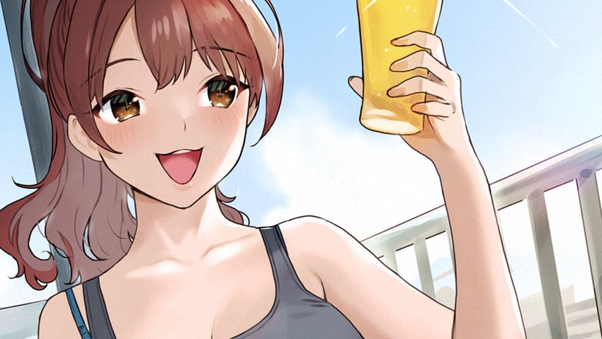 udou komori (genkai ol-chan nui wo suu) drawn by doushimasho