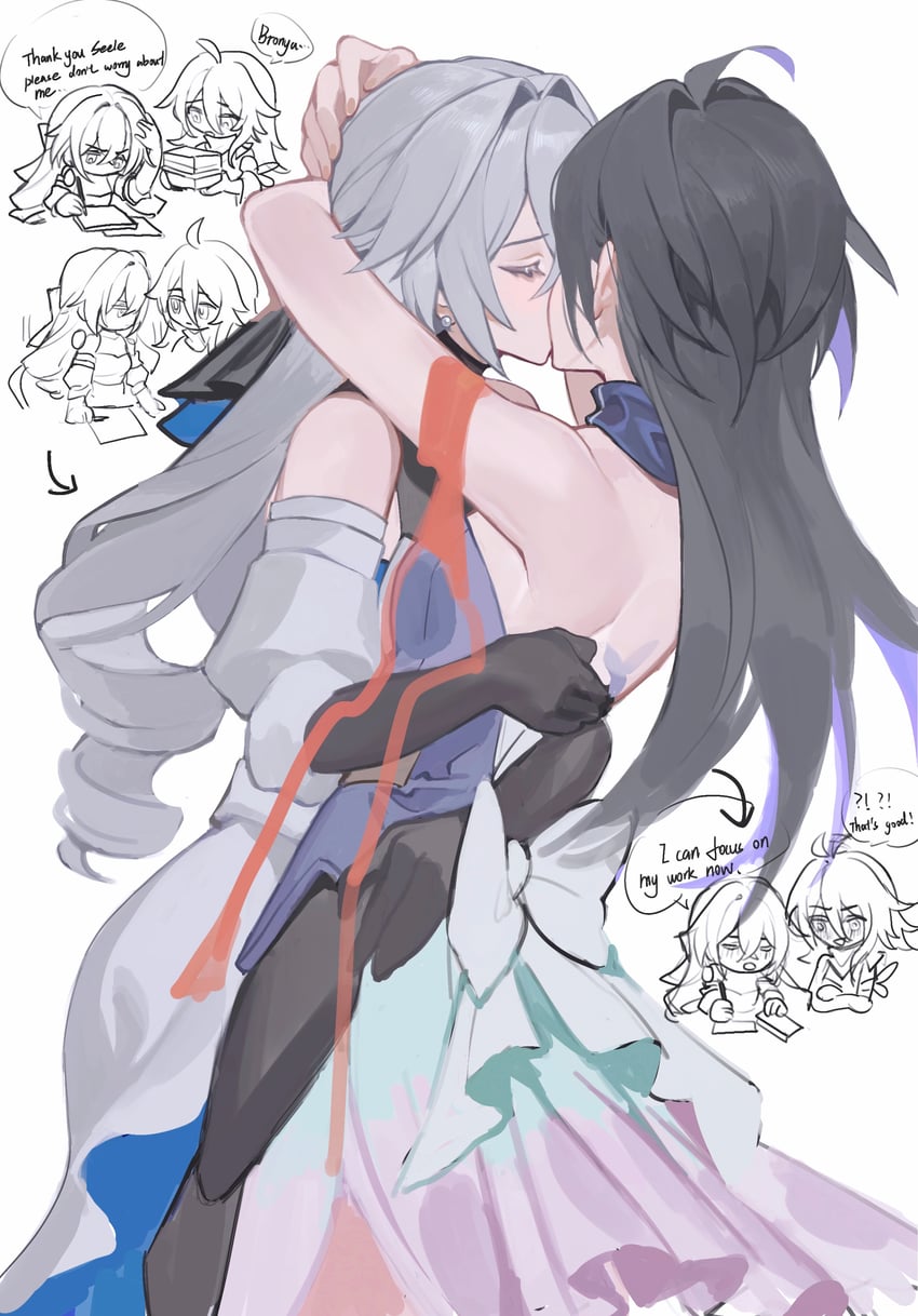 bronya rand and seele (honkai and 1 more) drawn by mie_xing