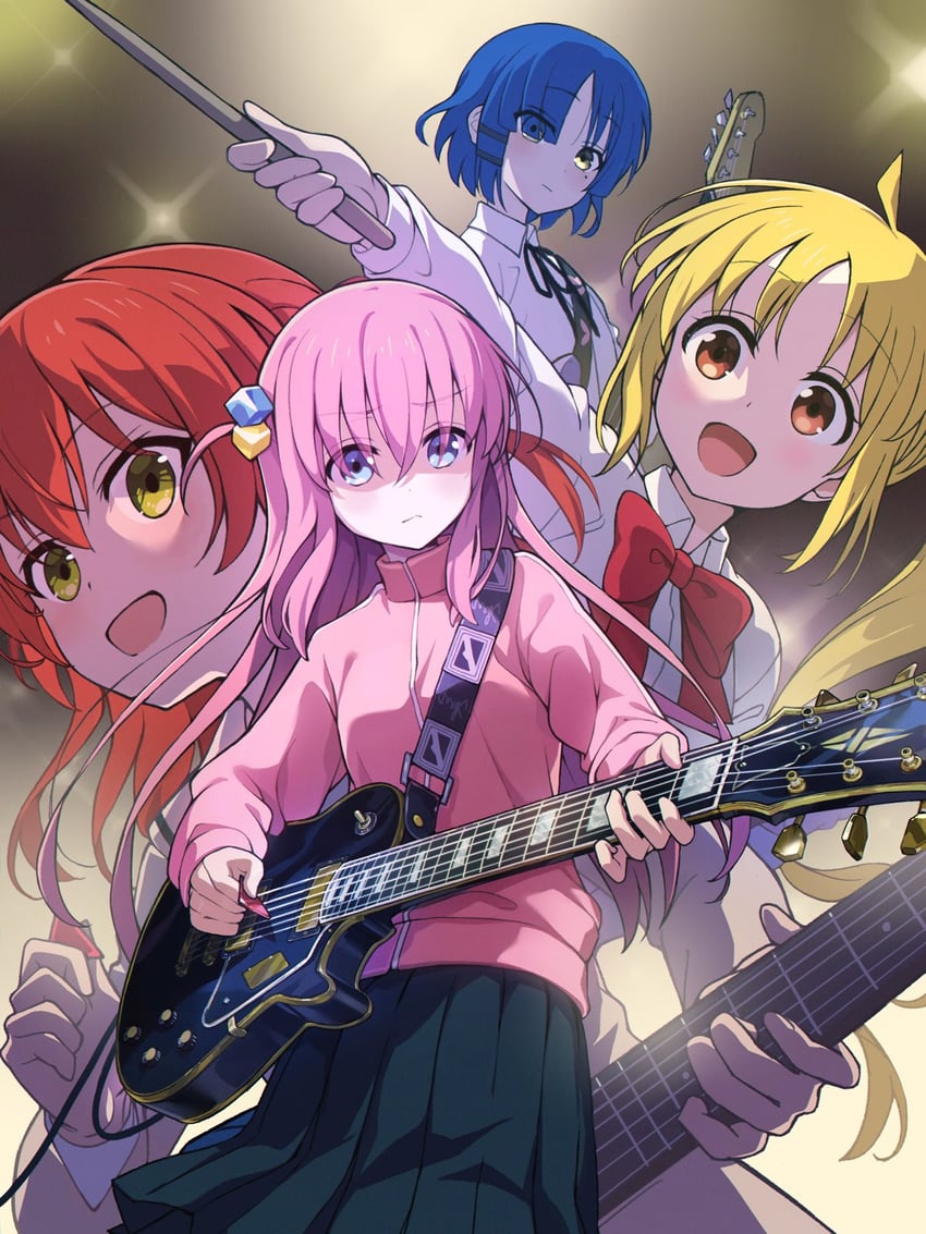 gotoh hitori, kita ikuyo, ijichi nijika, and yamada ryo (bocchi the rock!) drawn by nobusawa_osamu