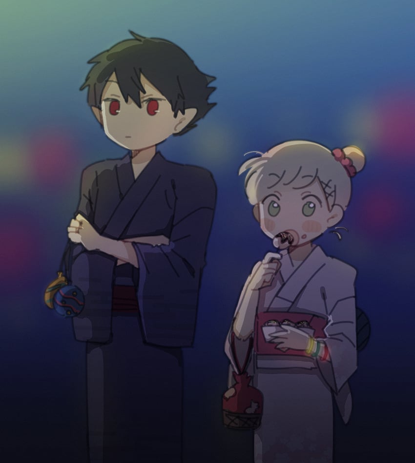 lynn reinweiss and arne neuntote (arne no jikenbo) drawn by shuntaro_(tya_nya0000)