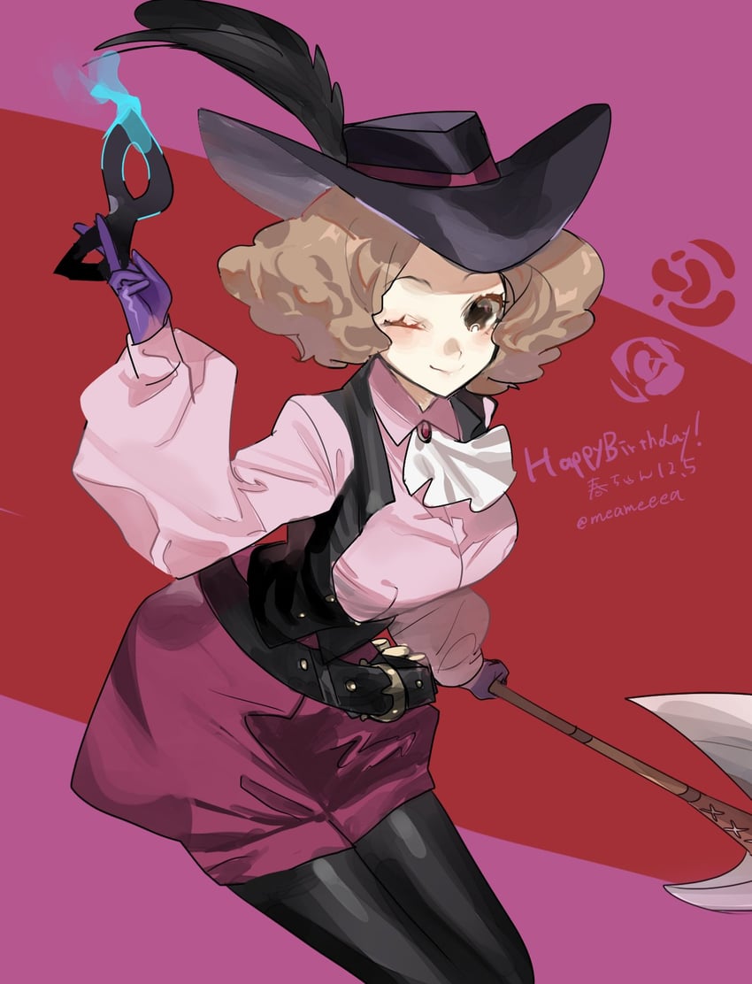 okumura haru (persona and 1 more) drawn by meameeea