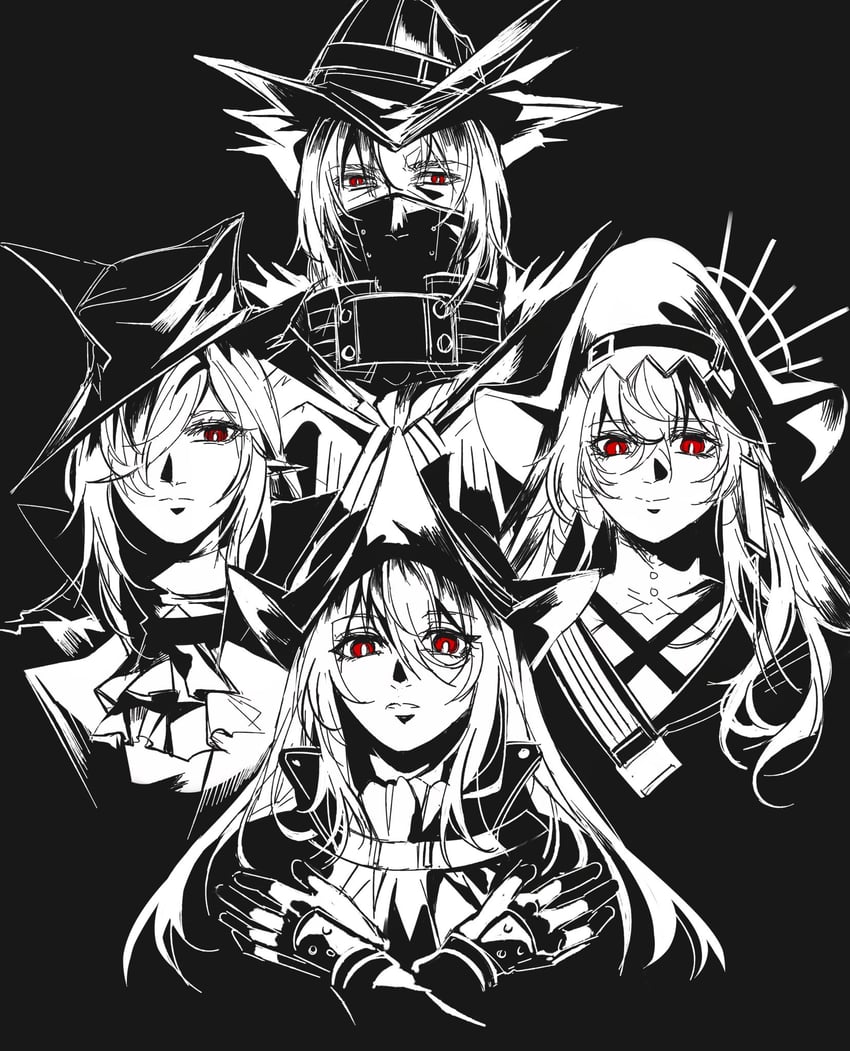 skadi, specter, specter the unchained, gladiia, and ulpianus (arknights and 2 more) drawn by mahimeko