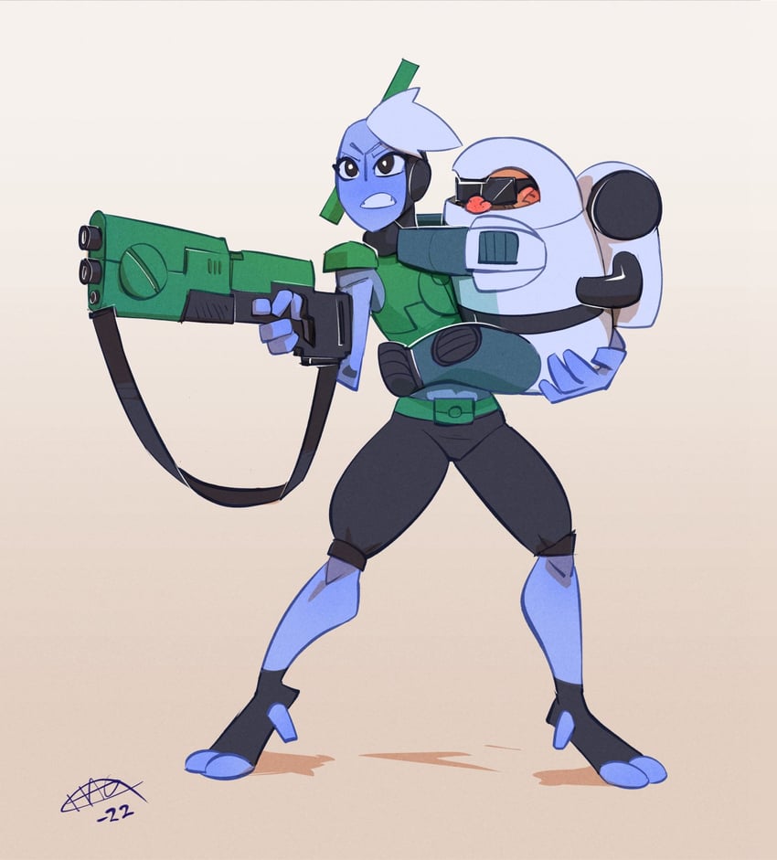t'au and gunny (warhammer 40k and 2 more) drawn by hagfish