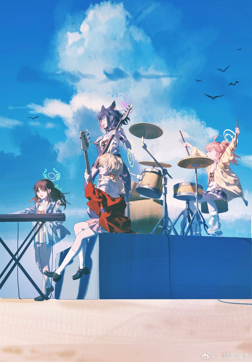kazusa, natsu, airi, and yoshimi (blue archive) drawn by yu-y_(824412)