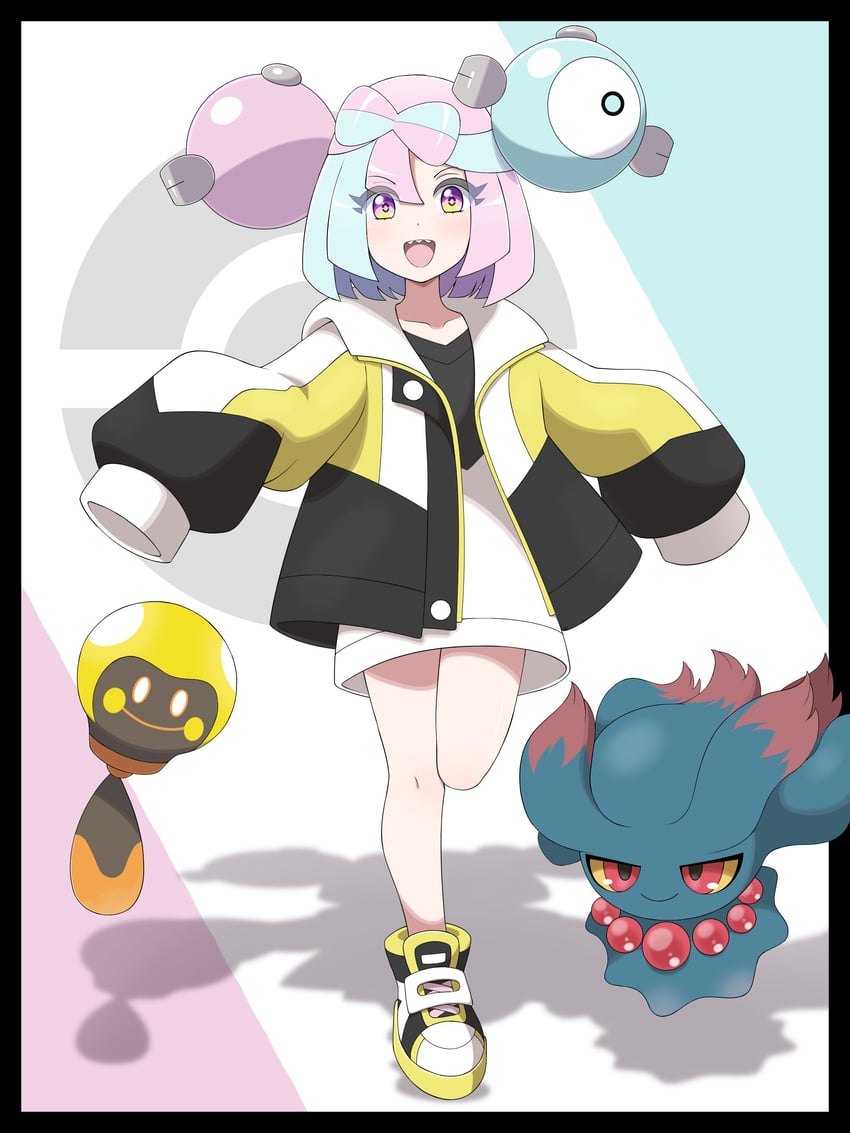 iono, magnemite, misdreavus, and tadbulb (pokemon and 1 more) drawn by shabana_may