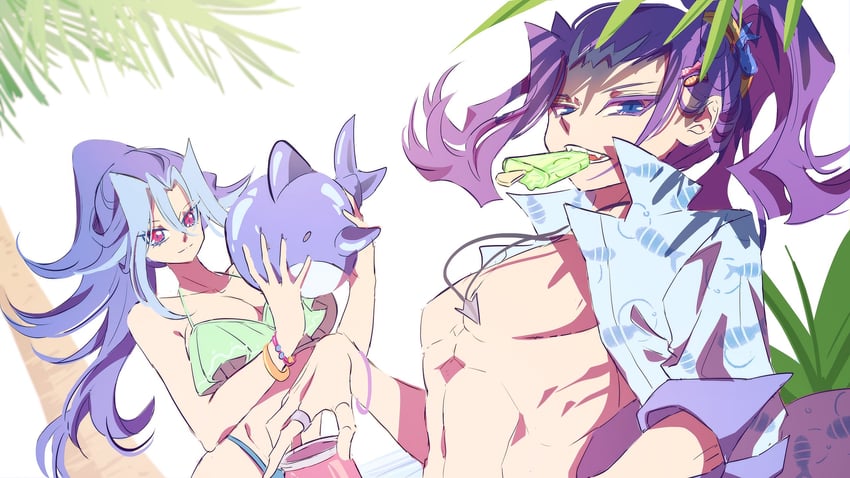 kamishiro rio and kamishiro ryouga (yu-gi-oh! and 1 more) drawn by zackpyo
