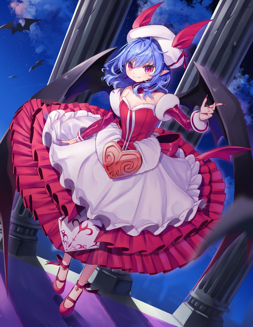 remilia scarlet (touhou and 1 more) drawn by gunjou_row