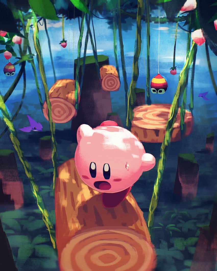 kirby, pupa, and pteran (kirby and 1 more) drawn by suyasuyabi