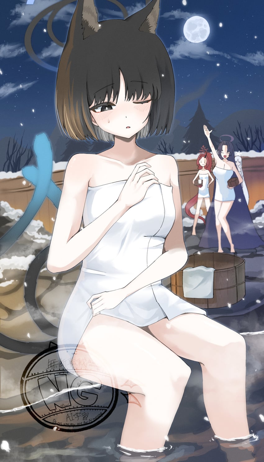 kikyou, yukari, renge, and nagusa (blue archive) drawn by 966_kururu_966