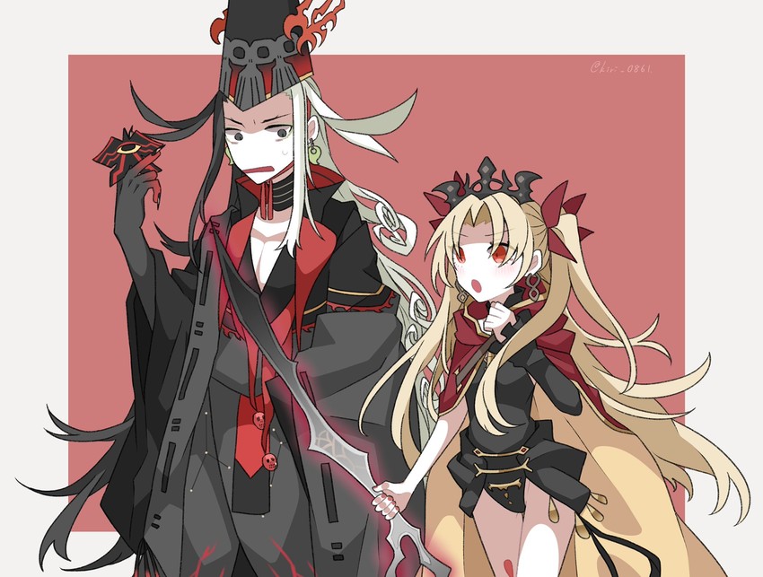 ereshkigal and ashiya douman (fate and 1 more) drawn by kujiramaru