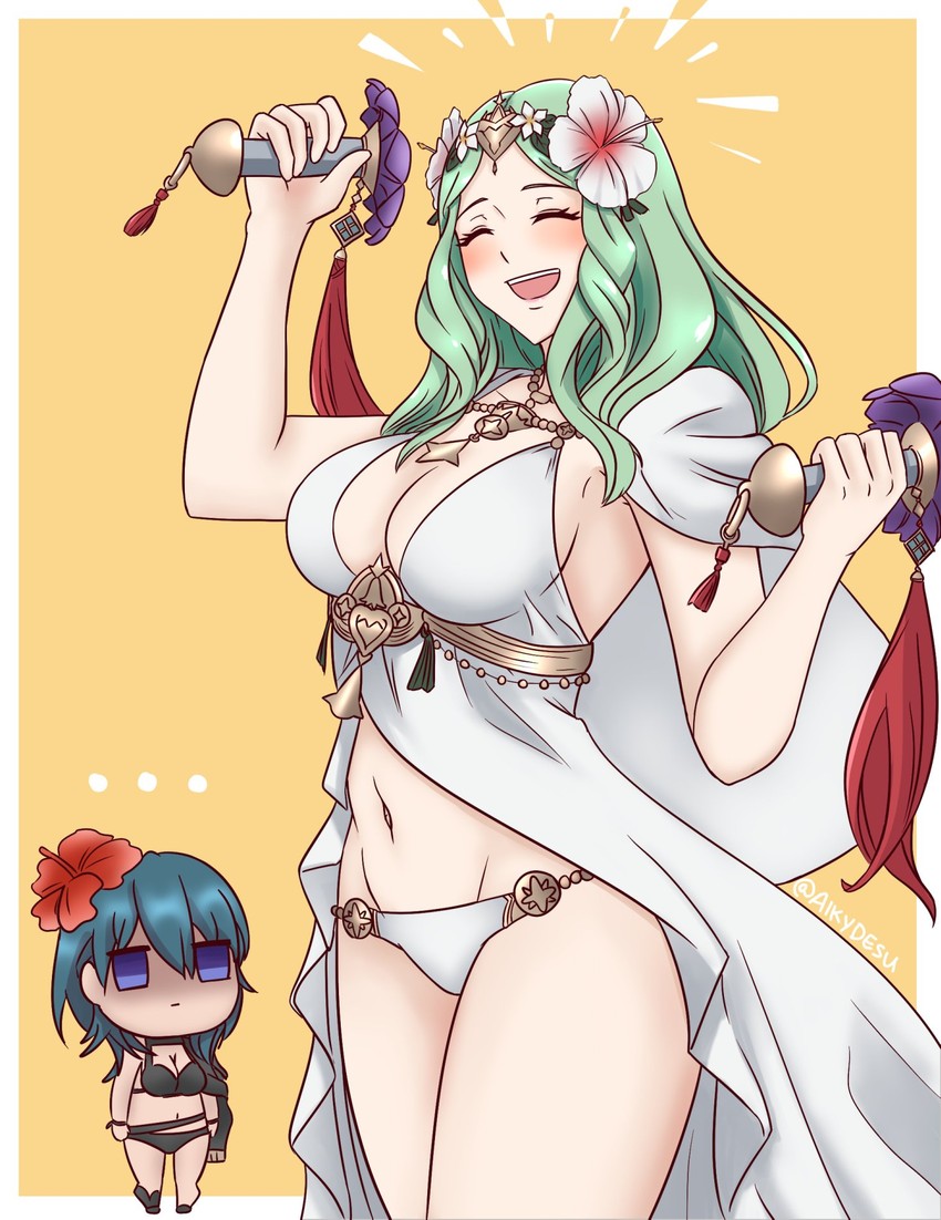 female byleth and rhea (fire emblem and 2 more) drawn by alkyun