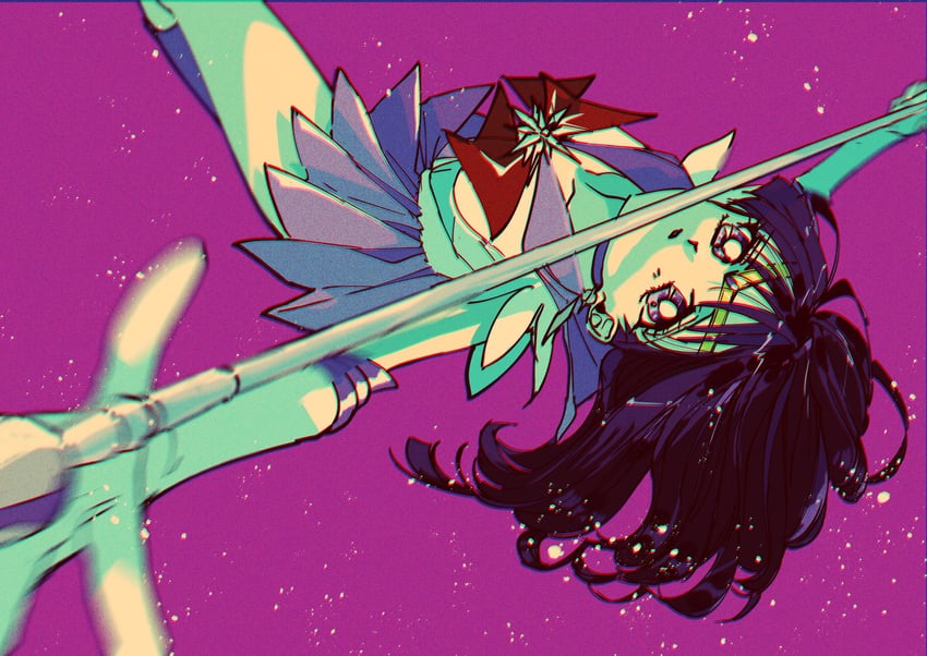 tomoe hotaru and sailor saturn (bishoujo senshi sailor moon) drawn by murimajimuri
