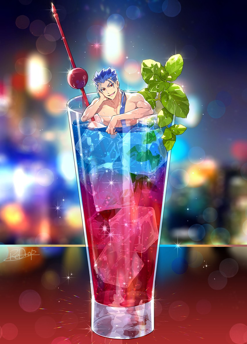 cu chulainn (fate and 2 more) drawn by redrop