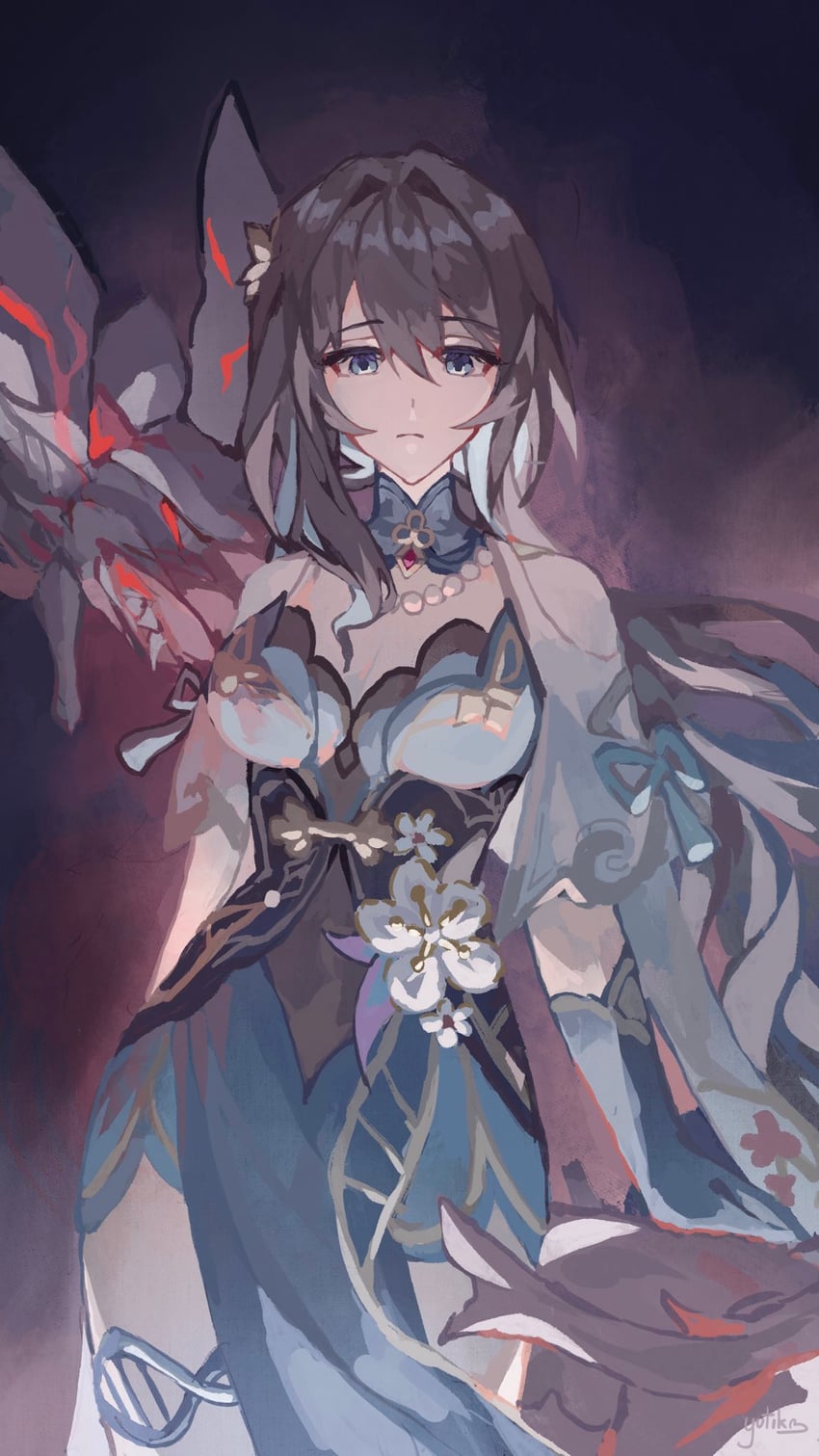 ruan mei (honkai and 1 more) drawn by ytyutiktv