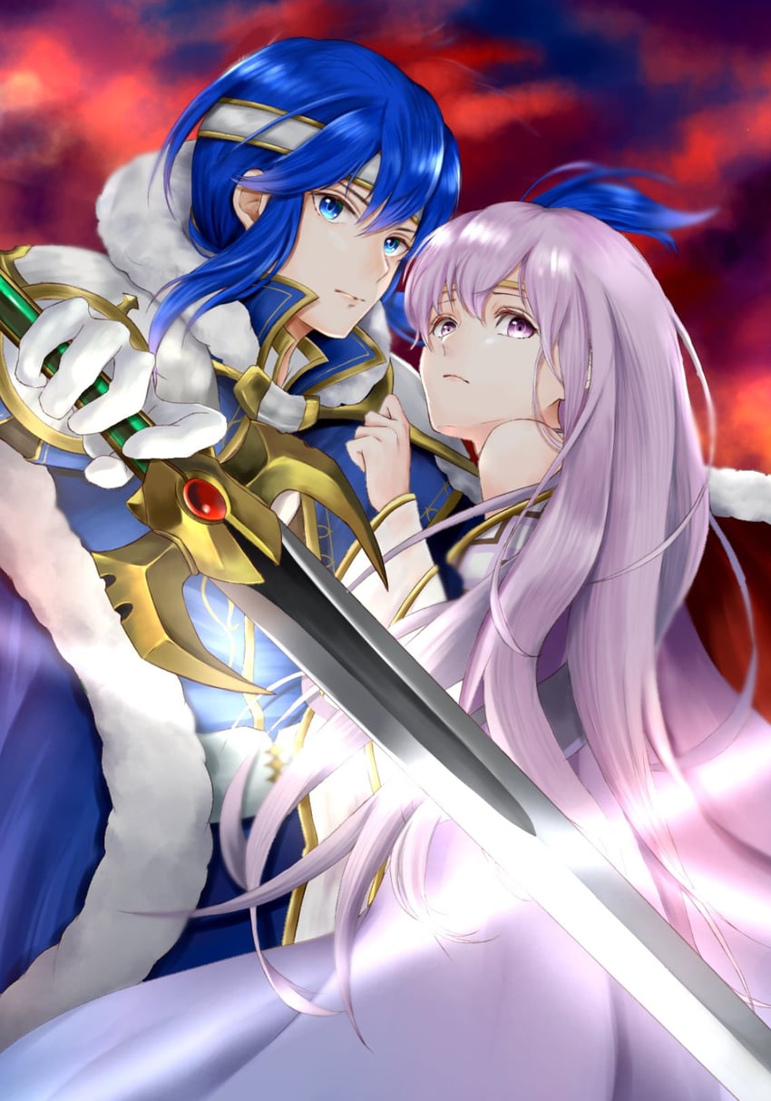 seliph and julia (fire emblem and 2 more) drawn by aplche