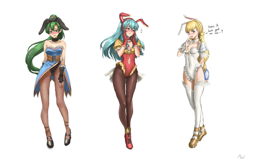 lyn, eirika, and sharena (fire emblem and 3 more) drawn by athenawyrm