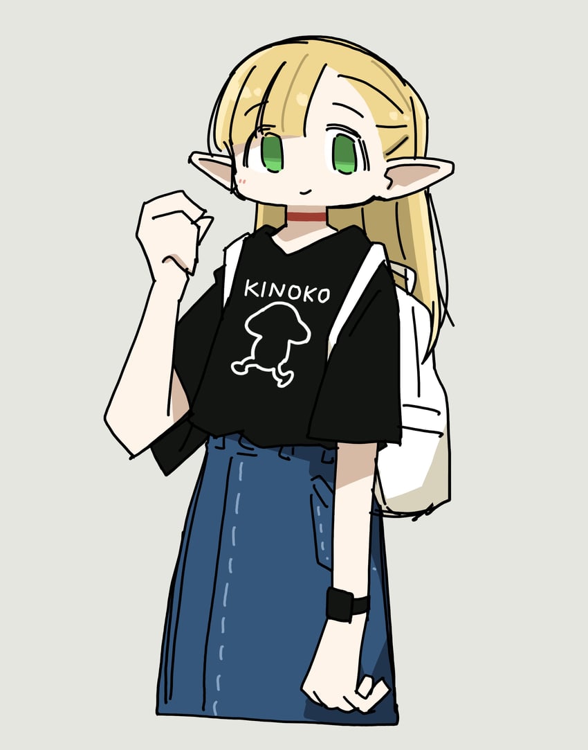 marcille donato and walking mushroom (dungeon meshi) drawn by tokiwa_(914)