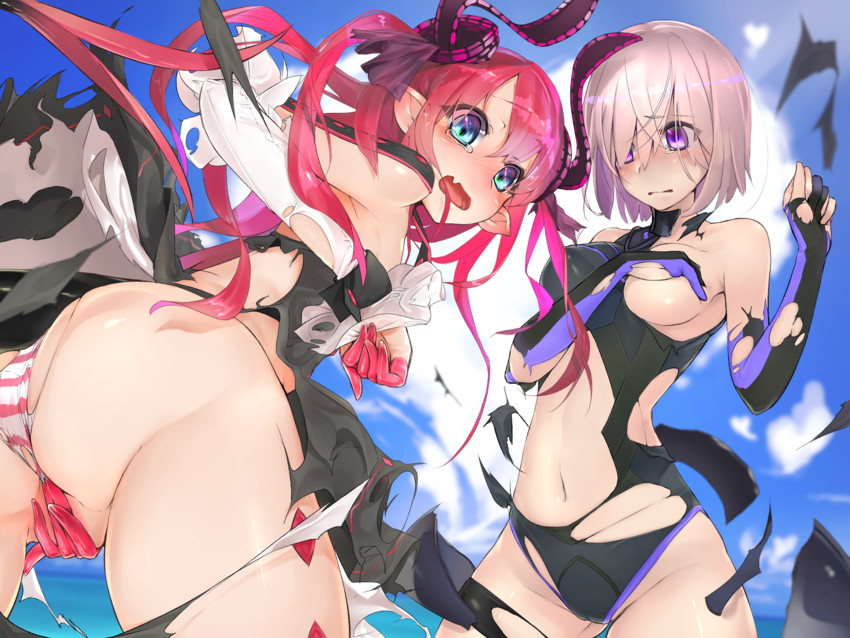 mash kyrielight and elizabeth bathory (fate and 3 more) drawn by macaroni_tamago