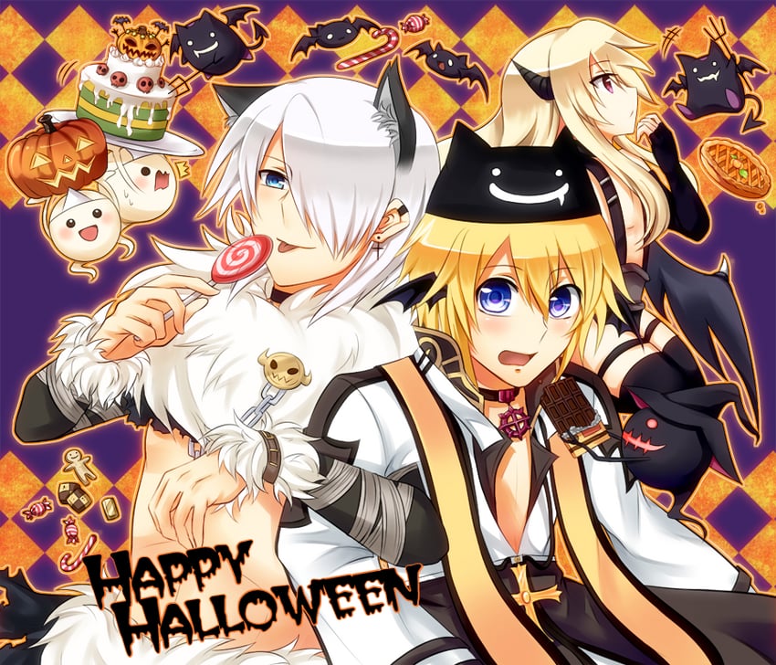 arch bishop, shadow chaser, deviruchi, lude, quve, and 1 more (ragnarok online) drawn by oruserug
