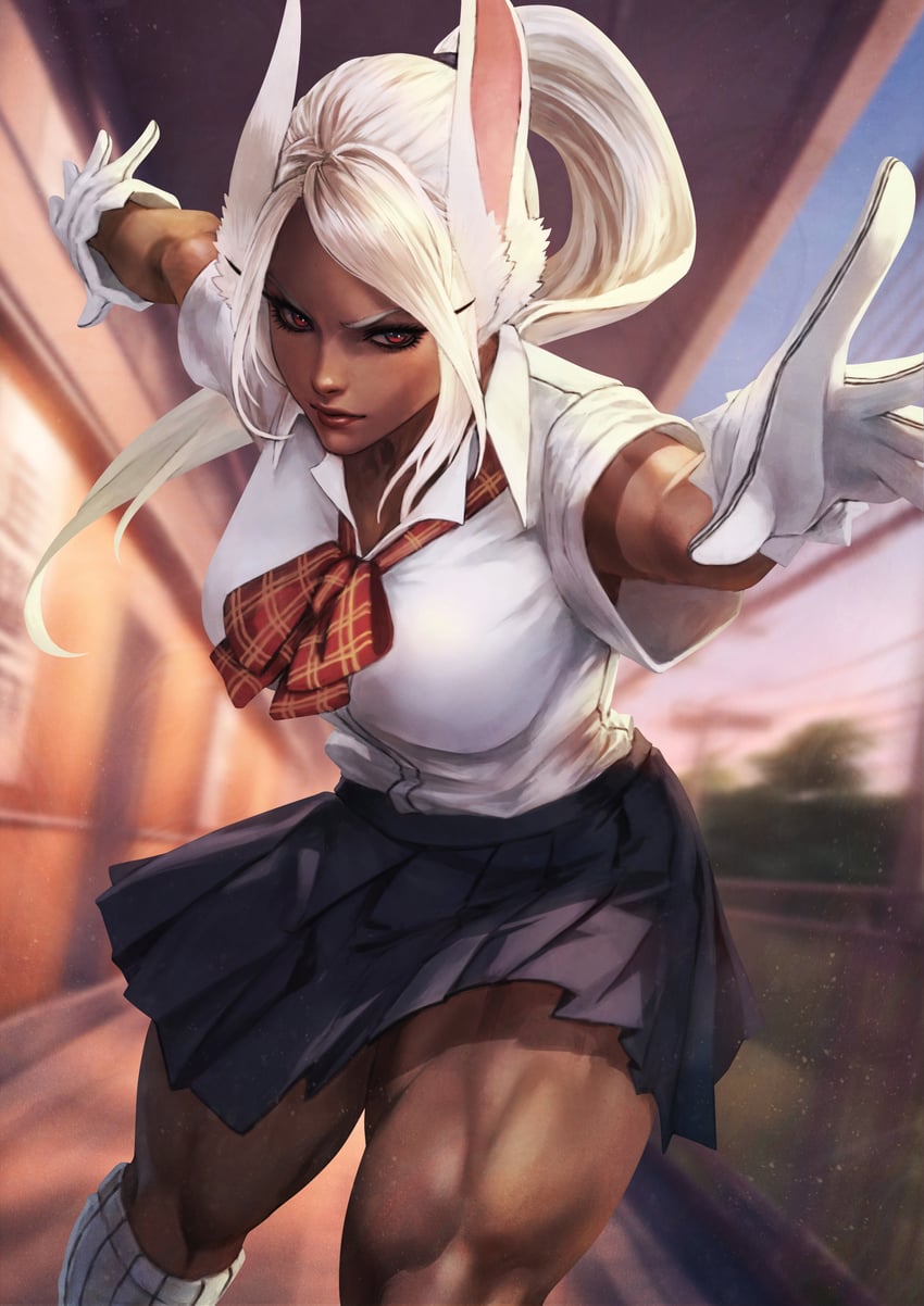 mirko (boku no hero academia) drawn by monori_rogue
