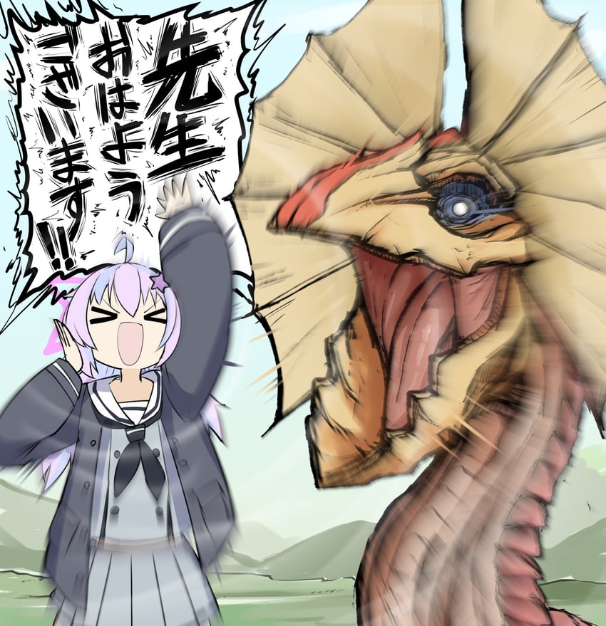 reisa and yian kut-ku (blue archive and 1 more) drawn by nubebenbe