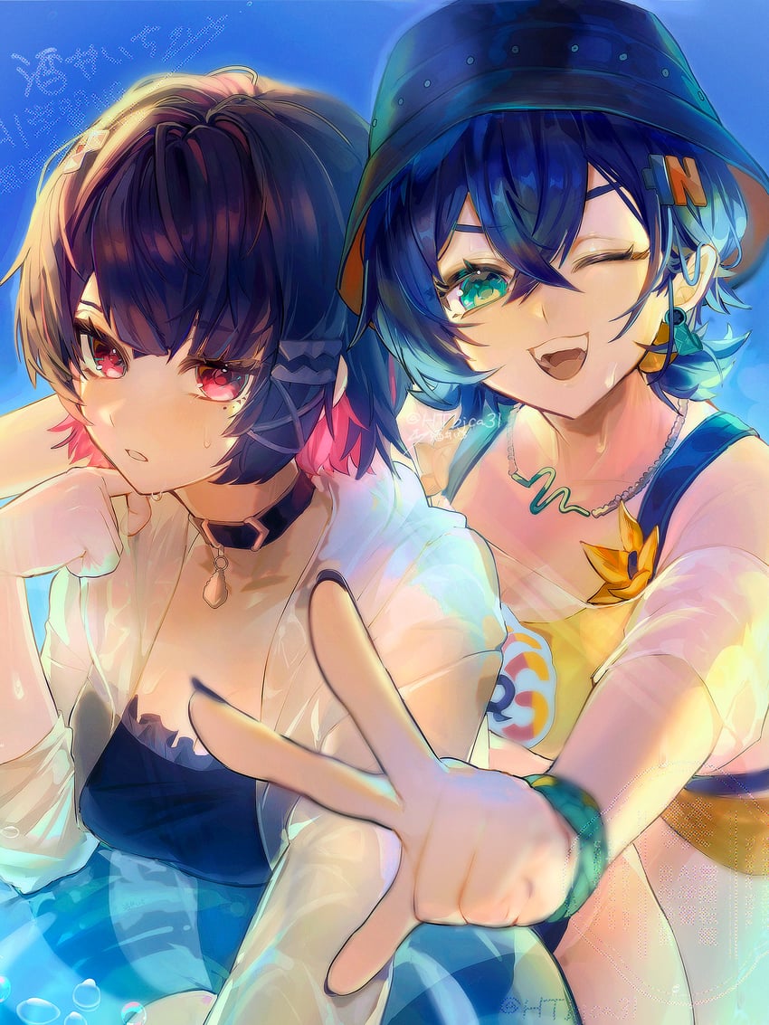 ellen joe and belle (zenless zone zero) drawn by htbjca3l