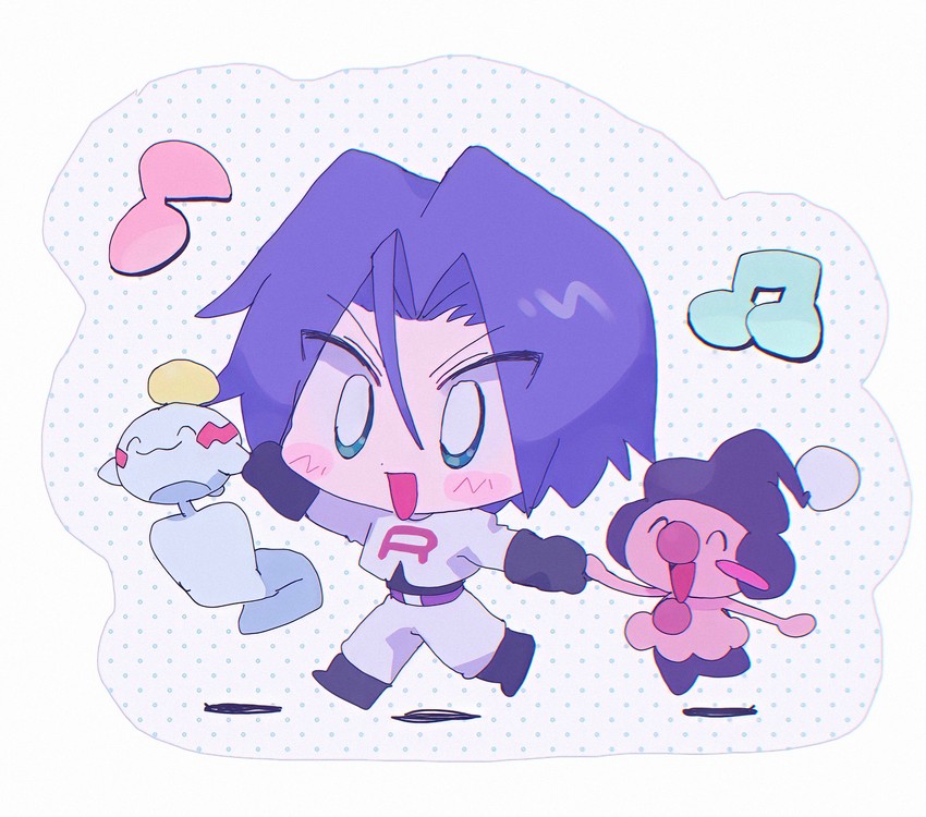 james, chimecho, and mime jr. (pokemon) drawn by ameya_(okemu_ame)