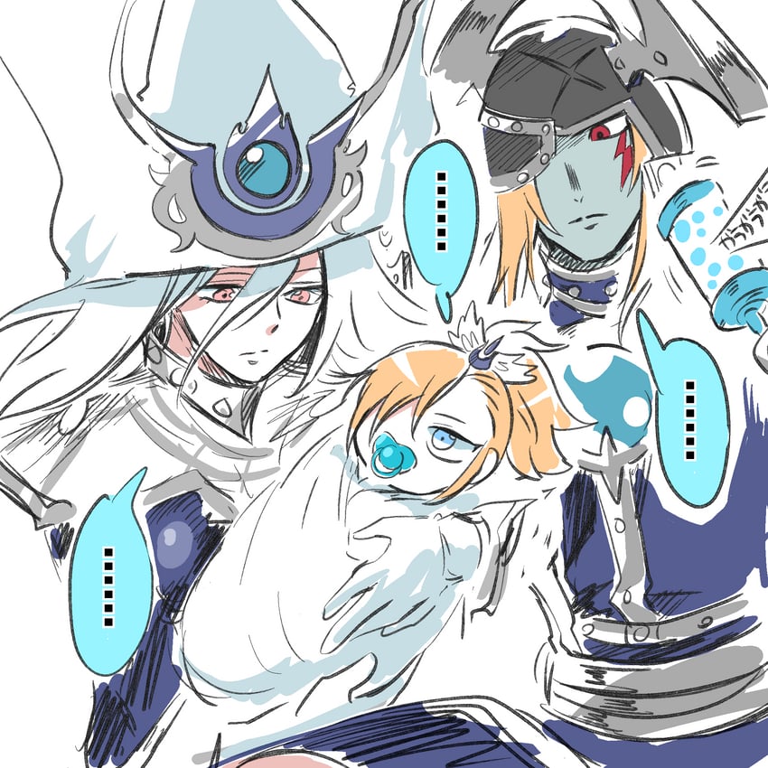 silent magician, silent swordsman, and silent paladin (yu-gi-oh!) drawn by karubobo