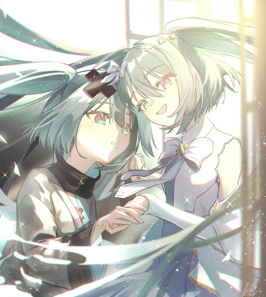 hatsune miku, batsu miku, and hiramado miku (vocaloid and 2 more) drawn by ktori