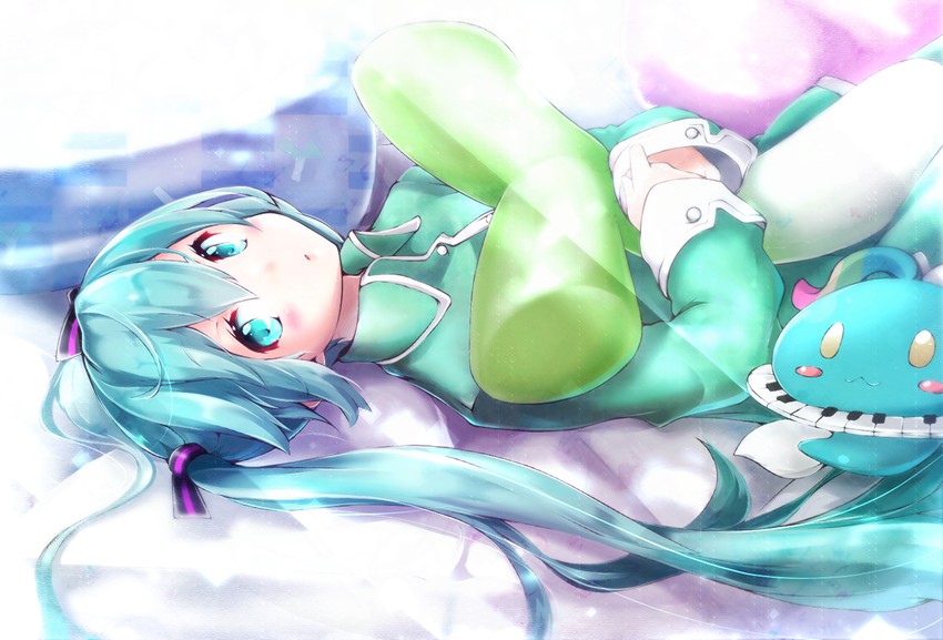 hatsune miku (vocaloid and 1 more) drawn by akino_coto