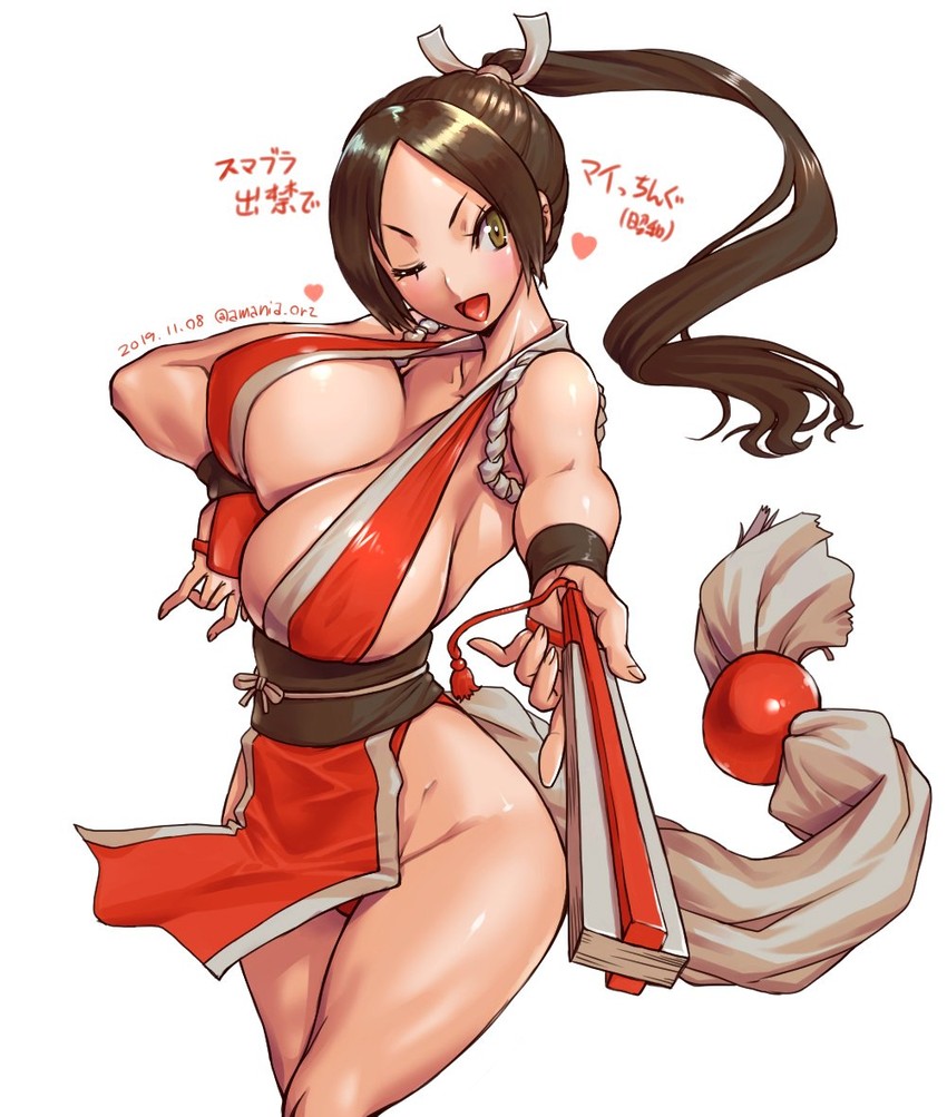 shiranui mai (the king of fighters and 1 more) drawn by amania_orz