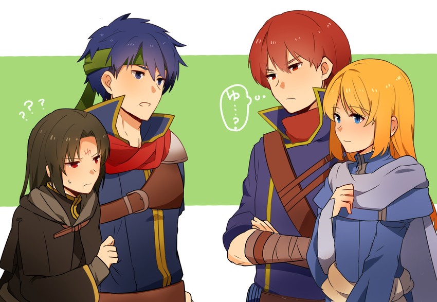 ike, soren, lucius, and raven (fire emblem and 4 more) drawn by nomu_yama