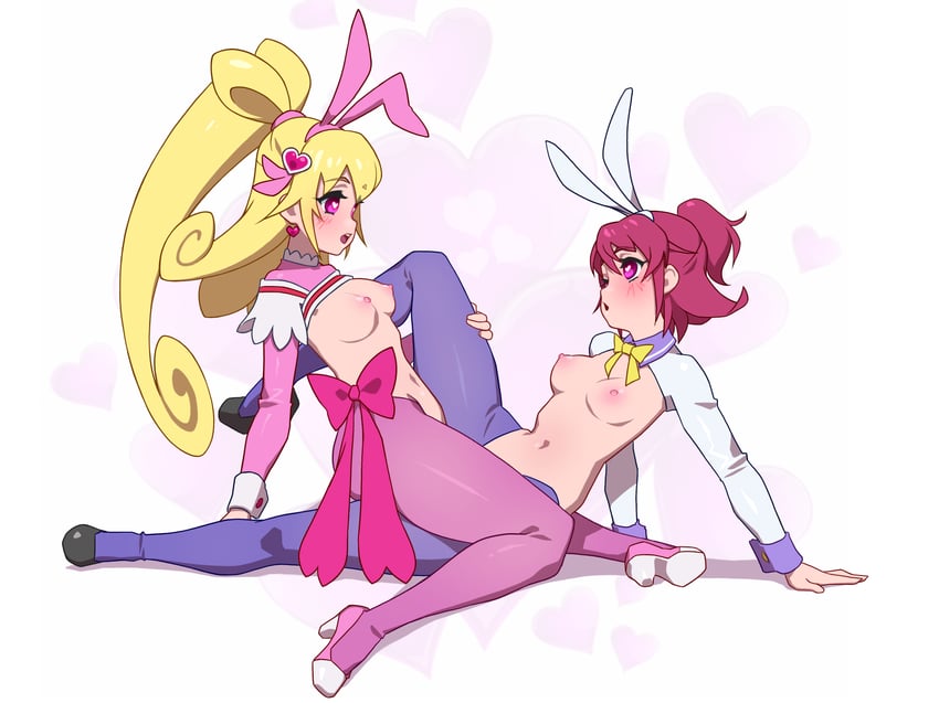 aida mana and cure heart (precure and 1 more) drawn by nypdesu