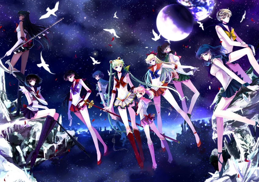 tsukino usagi, sailor moon, mizuno ami, aino minako, hino rei, and 16 more (bishoujo senshi sailor moon and 1 more) drawn by nako_(nonrain)
