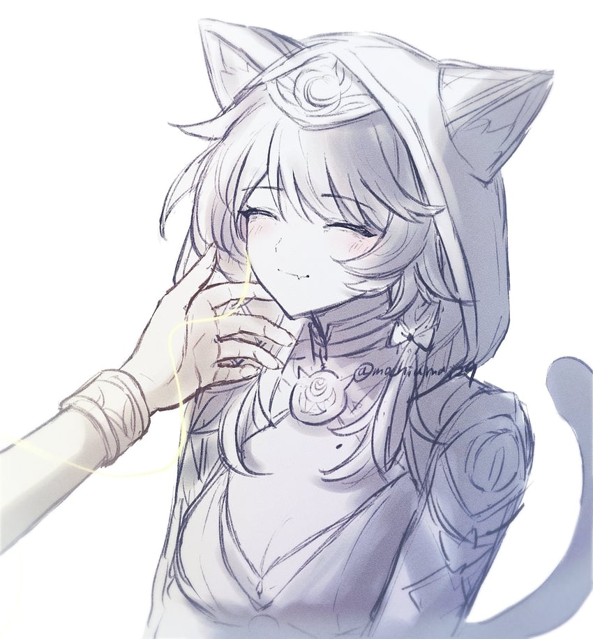 aglaea and cipher (honkai and 1 more) drawn by mochiumai29