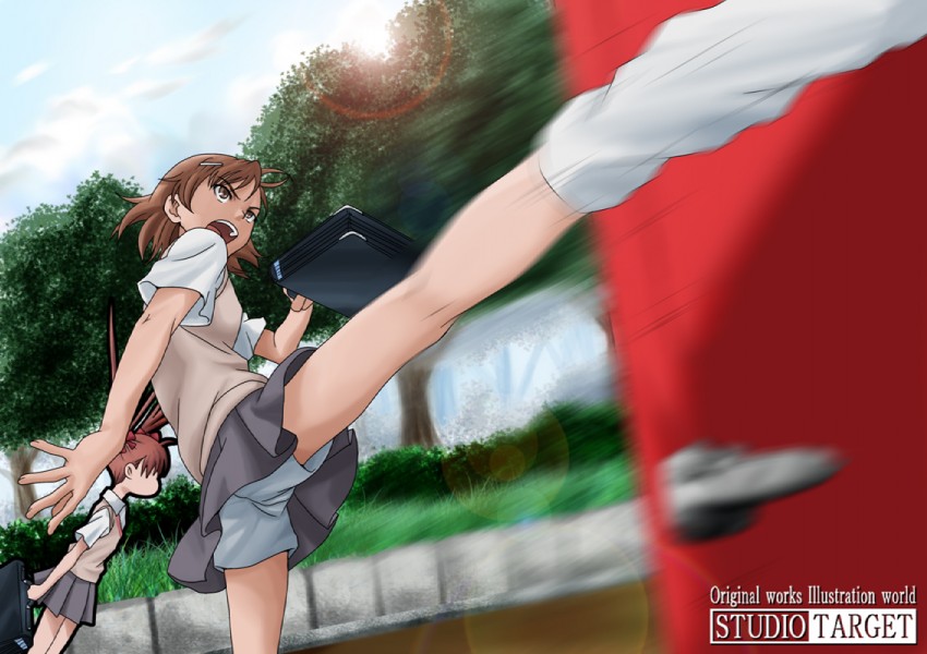 misaka mikoto and shirai kuroko (toaru majutsu no index and 1 more) drawn by wan-taka