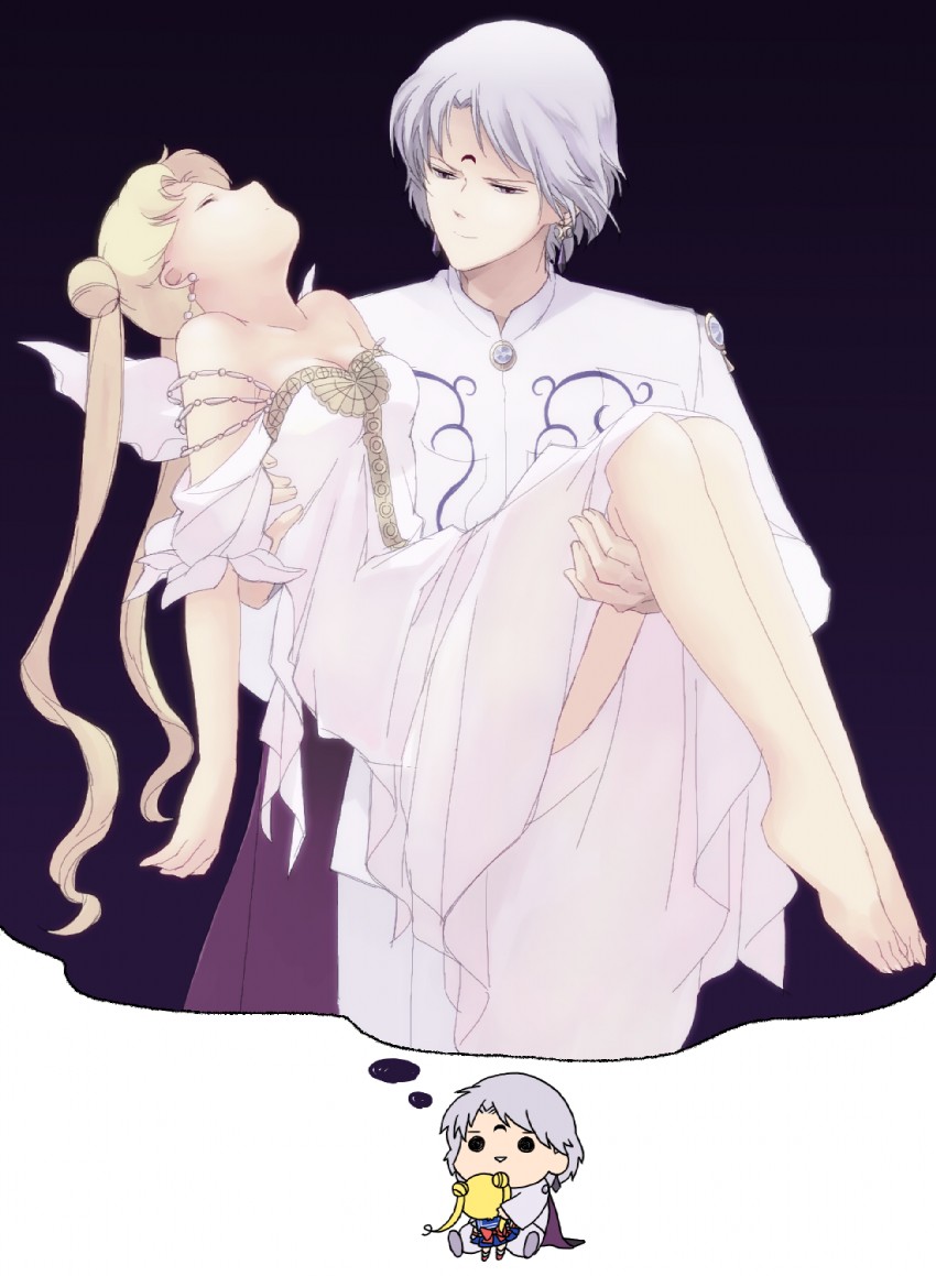tsukino usagi, sailor moon, and prince demande (bishoujo senshi sailor moon and 1 more) drawn by saki_(hxaxcxk)