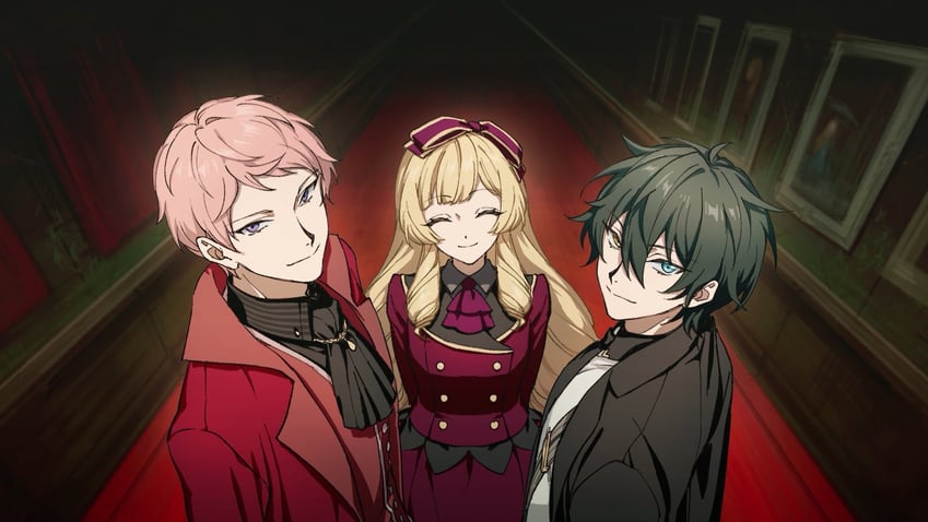 kagehira mika, itsuki shu, and mademoiselle (ensemble stars!) drawn by d_misang