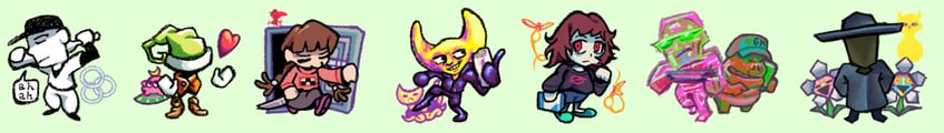 madotsuki, the batter, toriningen, milk-chan, add-on, and 4 more (yume nikki and 7 more)