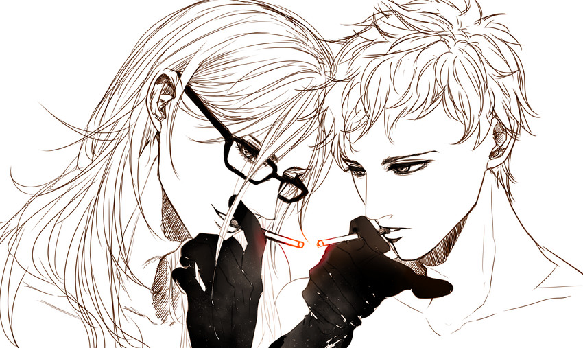adam and eve (nier and 1 more) drawn by aphin123