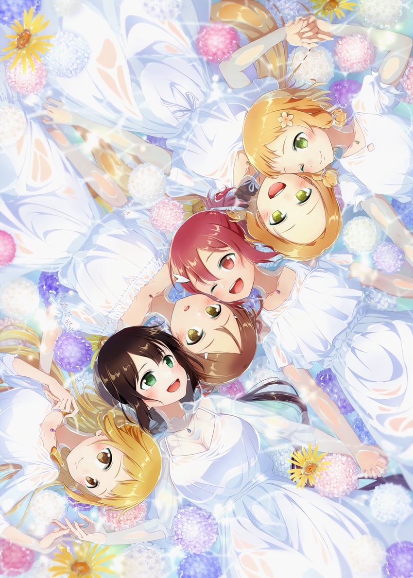 yuuki yuuna, tougou mimori, miyoshi karin, nogi sonoko, inubouzaki fuu, and 1 more (yuusha de aru and 1 more) drawn by eda_udon