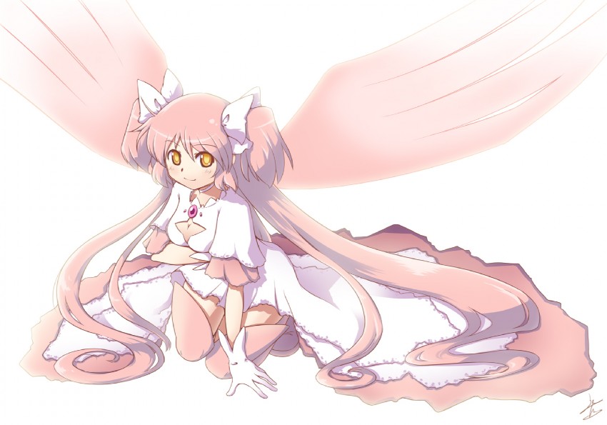 kaname madoka and ultimate madoka (mahou shoujo madoka magica) drawn by magma_chipmunk